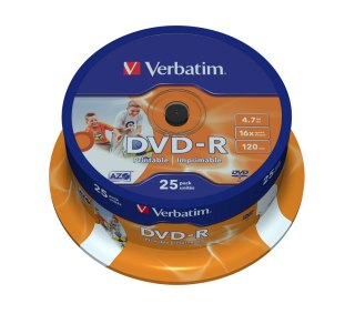 DVD-R 16x 4.7GB 25P CB PRINTABLE 43538 Verbatim