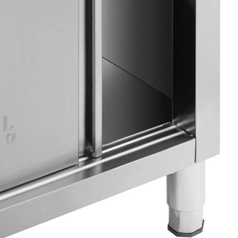 Stół blat roboczy centralny z szafką przelotową STAL 100 x 70 cm Royal Catering