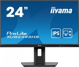 Monitor ProLite 23.8 cala XUB2493HS-B6 A, IPS, HDMI, DP, 2x2W, HAS, 300cd/m2, obrót stopy 120 stopni IIYAMA