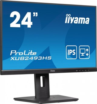 Monitor ProLite 23.8 cala XUB2493HS-B6 A, IPS, HDMI, DP, 2x2W, HAS, 300cd/m2, obrót stopy 120 stopni IIYAMA