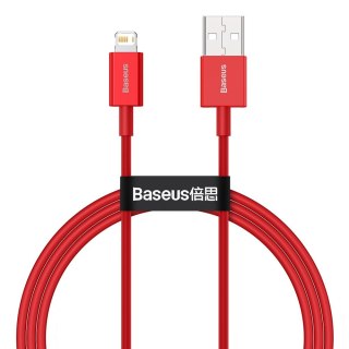 Superior kabel przewód do Iphone USB - Lightning 2.4A 1m czerwony BASEUS