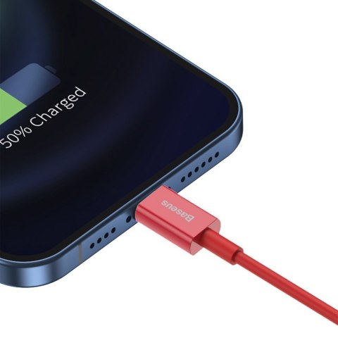 Superior kabel przewód do Iphone USB - Lightning 2.4A 1m czerwony BASEUS