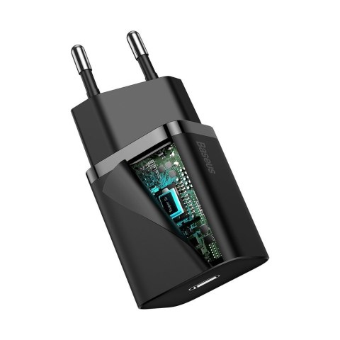 Szybka ładowarka do Iphone Super Si 1C 20W Power Delivery + kabel USB-C - Lightning 1m czarny BASEUS