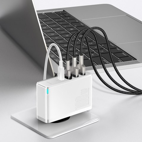 Szybka ładowarka sieciowa GaN2 Pro USB USB-C QC PD 100W biały BASEUS