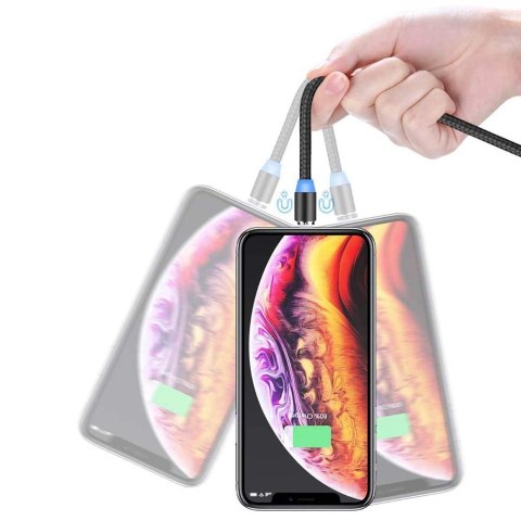 Wtyczka końcówka do kabla magnetycznego Iphone Lightning srebrny HURTEL