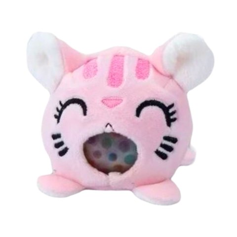 Pluszak Do Ściskania Ugniatania Gniotek z Kulkami Wodnymi Pies Kot 6 cm LEAN TOYS