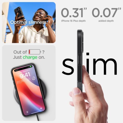 Etui ochronne na iPhone 16 Ultra Hybrid MagSafe Zero One - ciemnoszare SPIGEN