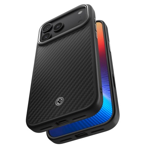 Etui pokrowiec case na iPhone 17 Pro MagSafe - czarno-srebrne SPIGEN