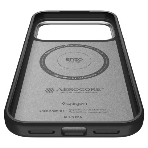 Etui pokrowiec case na iPhone 17 Pro MagSafe - czarno-srebrne SPIGEN