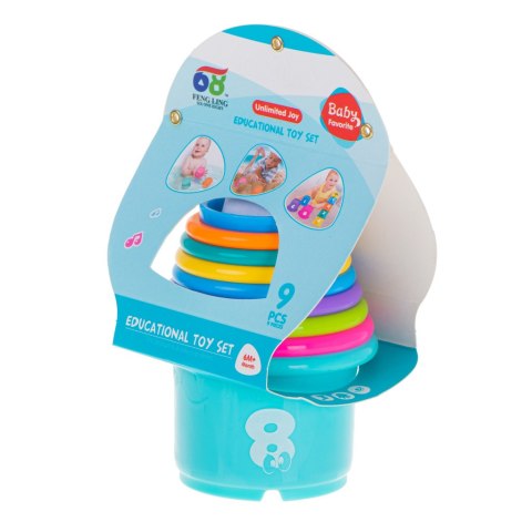 Kubeczki edukacyjne wieża piramida cyfry i owoce Kik Sp. z o. o. Sp. k.