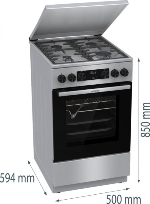 Kuchnia gazowo-elektryczna GKS5C71XF Gorenje