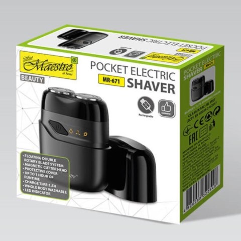 Golarka męska podróżna 2 głowice, USB MR-671 Feel-Maestro