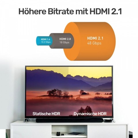 Kabel HDMI M/M 2m; v2.1; 8K; 120Hz; UHD; C138W Unitek