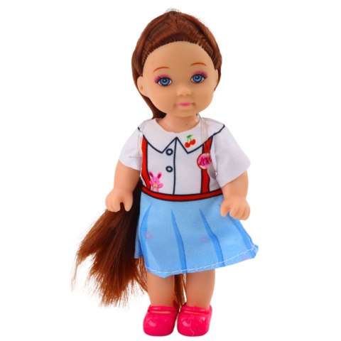 Mini Laleczka Kaibibi Długie Włosy Kolorowa Sukienka 12 cm Mix LEAN TOYS