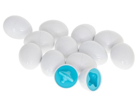 Układanka edukacyjna sorter dopasuj kształty owoce jajka 12 sztuk Kik Sp. z o. o. Sp. k.