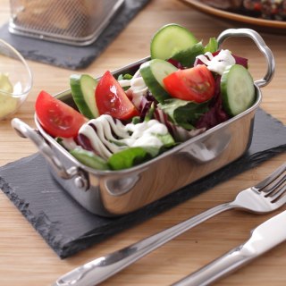 Brytfanna mała do przekąsek ze stali nierdzewnej 185x95x45mm - Hendi 426487 Hendi