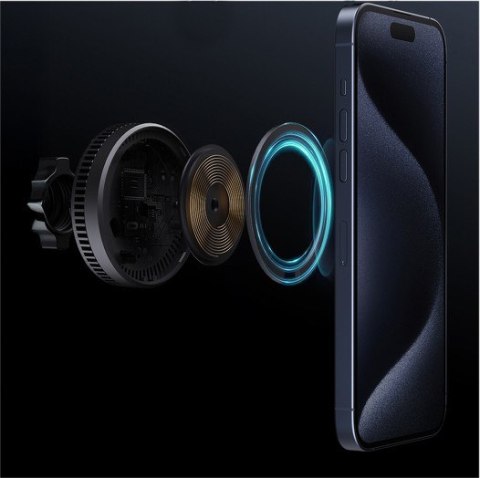 HD-MC13A Qi2 15W 3A chłodząca ładowarka bezprzewodowa samochodowa AUKEY