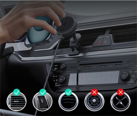 HD-MC13A Qi2 15W 3A chłodząca ładowarka bezprzewodowa samochodowa AUKEY