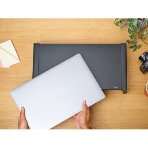 Podstawka pod monitor MONTA GLASS czarna Trust