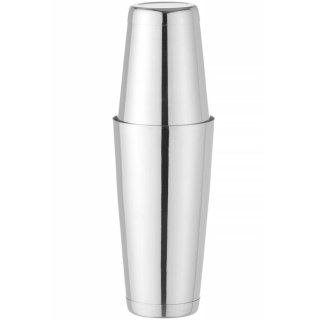 Shaker bostoński 2 częściowy do drinków koktajli Tin on Tin 0.8 l - srebrny Bar Up