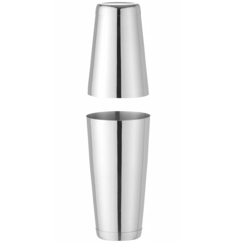 Shaker bostoński 2 częściowy do drinków koktajli Tin on Tin 0.8 l - srebrny Bar Up