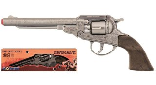 Rewolwer kowbojski metalowy 8 naboi GONHER 88/0 Pulio