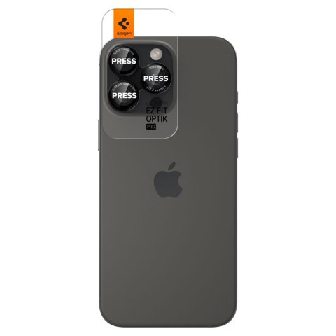 Szkło hartowane na aparat do iPhone 14 Pro/Pro Max/15 Pro/Pro Max/16 Pro/16 Pro Max - czarne z czerwoną obwódką SPIGEN