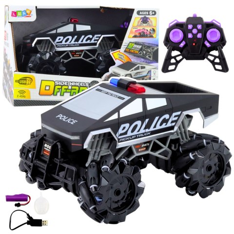 Auto Terenowe Pick Up Truck Policja Zdalnie Sterowany RC Światła Dym 1:16 LEAN Toys