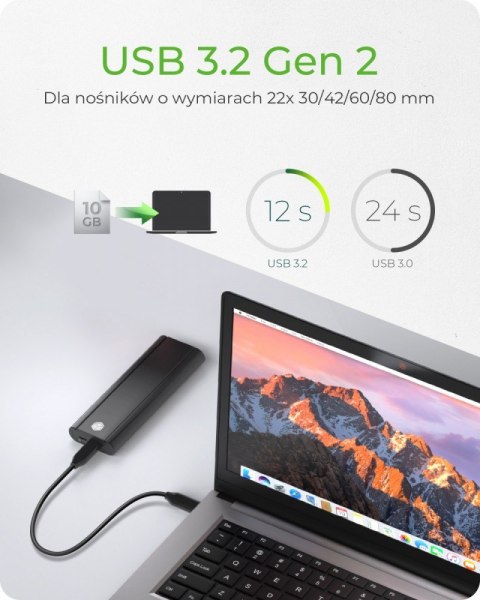 Obudowa dysku SSD IB-1807MT-C31 M.2 NVMe, USB 3.2(Gen2) Type-C, Aluminium IcyBox