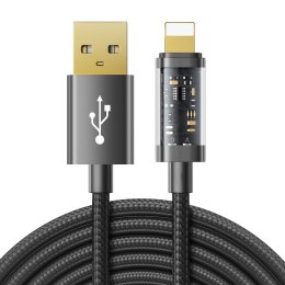 Kabel do iPhone USB - Lightning do ładowania i transmisji danych 2.4A 20W 2m czarny JOYROOM