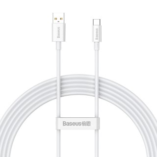 Kabel przewód do szybkiego ładowania Superior Series USB-A - USB-C 100W 480Mb/s 2m biały BASEUS