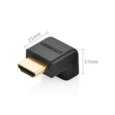 Wtyczka kątowa łącznik do kabla przewodu HDMI czarny UGREEN