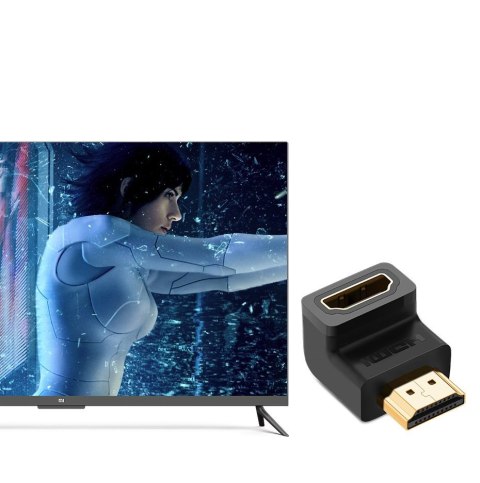 Wtyczka kątowa łącznik do kabla przewodu HDMI czarny UGREEN