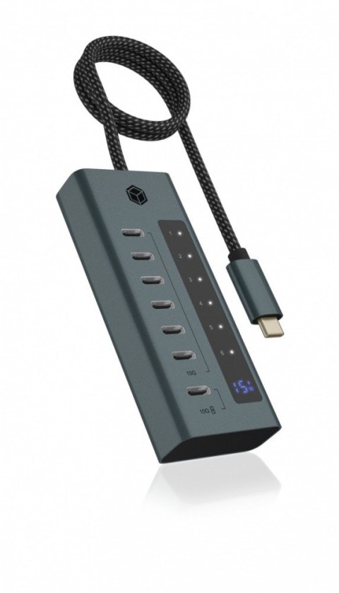 Hub IB-HUB1457-C31 7 port Type C HUB z 36 W PSU IcyBox