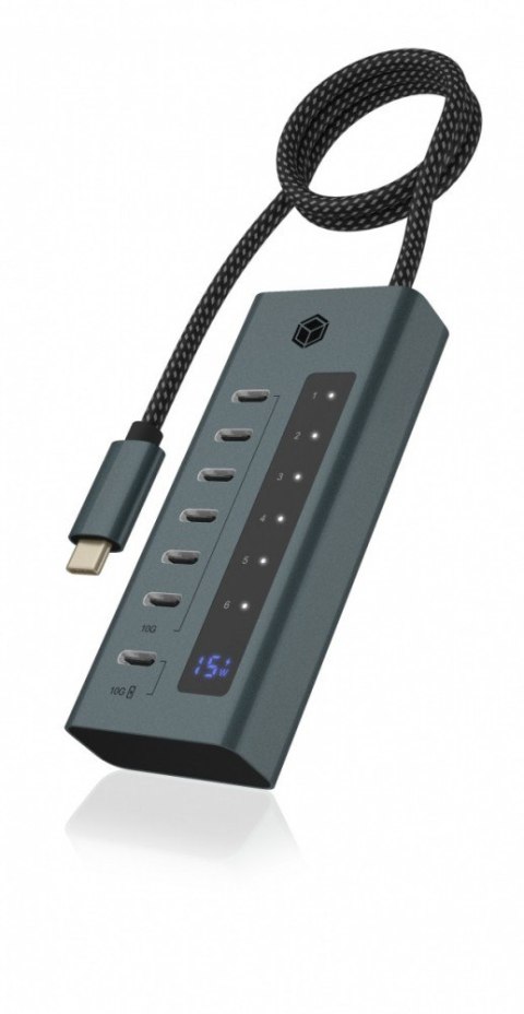 Hub IB-HUB1457-C31 7 port Type C HUB z 36 W PSU IcyBox