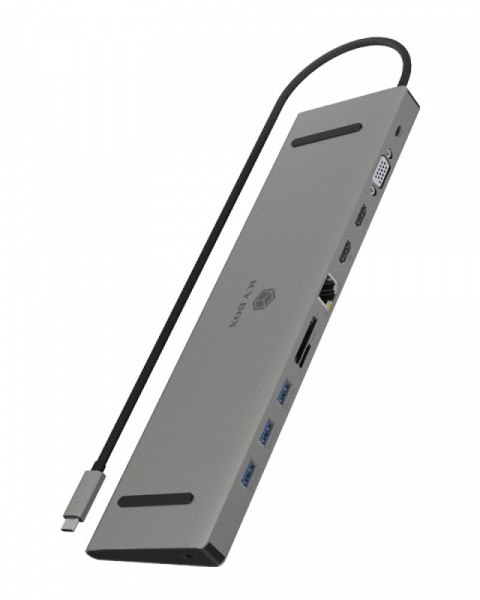 Stacja dokująca IB-DK2106a-CPD 11 w 1, 2x HDMI, 1x VGA, LAN, czytnik kart, 3x USB, 100W PD IcyBox