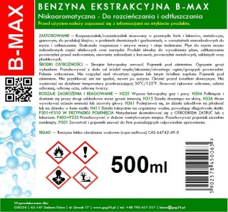 Benzyna ekstrakcyjna w aerozolu B-MAX Spray 500ML GSG24