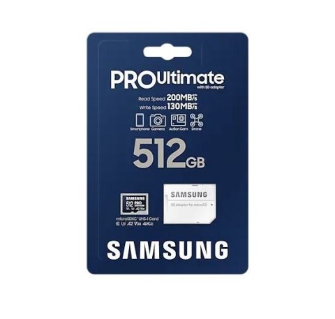 Karta pamięci microSD MB-MY512SA/WW Pro Ultimate 512GB + Adapter Samsung