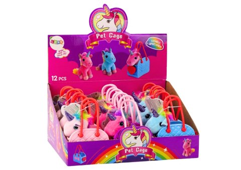 Pluszowy Jednorożec W Gumowej Torebce Kolorowa Grzywa 3 Rodzaje LEAN TOYS