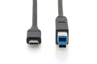 Kabel połączeniowy USB 3.0 SuperSpeed 5Gbps Typ USB C/B M/M Power Delivery czarny 1.8m Digitus