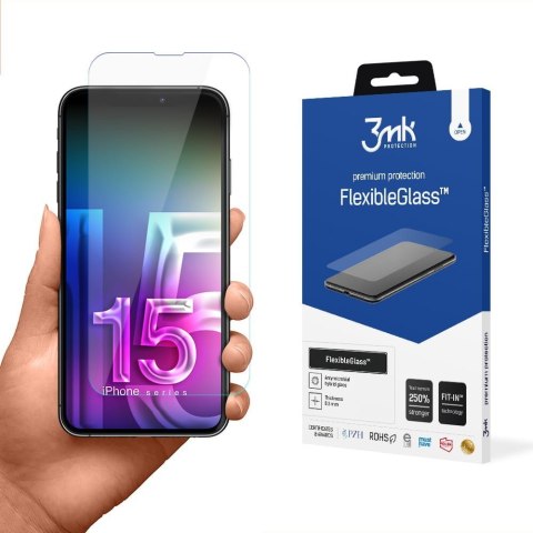 Szkło hybrydowe FlexibleGlass iPhone 15 6,1 cala 3MK