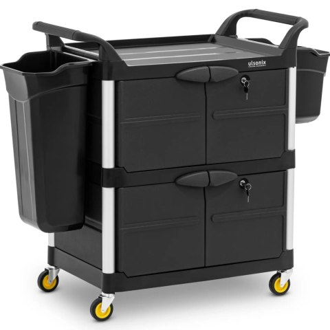 Wózek hotelowy serwisowy do sprzątania zamykany na klucz 85 x 47 x 102 cm Ulsonix