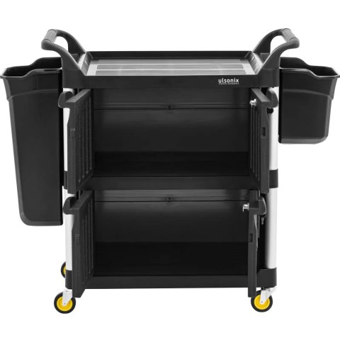 Wózek hotelowy serwisowy do sprzątania zamykany na klucz 85 x 47 x 102 cm Ulsonix