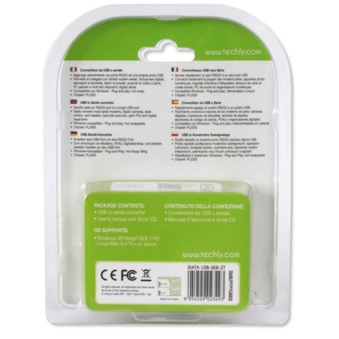 Konwerter USB na RS232/ COM/DB9 Techly