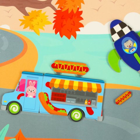 Książeczka magnetyczna układanka puzzle z magnesem środki transportu Kik Sp. z o. o. Sp. k.