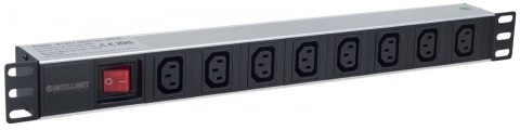 Listwa zasilająca rack 19 1U 110V-250V/10A 8 gniazd C13 kabel 2m Intellinet