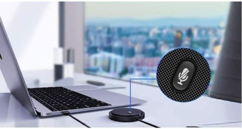 Mikrofon konferencyjny dookólny USB 2.0 z wyciszeniem Techly