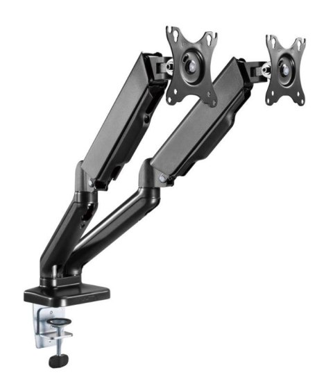 Uchwyt na dwa monitory 17-32 cali 9kg biurkowy obrotowy gazowy Techly