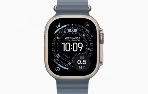 Watch Ultra 3 GPS + Cellular Koperta 49 mm z tytanu w kolorze naturalnym Pasek Ocean w kolorze marynarskiego granatu Apple