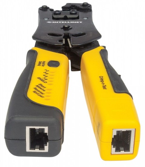 Zaciskarka wtyków RJ411/RJ12/RJ22/RJ45 z testerem okablowania Intellinet